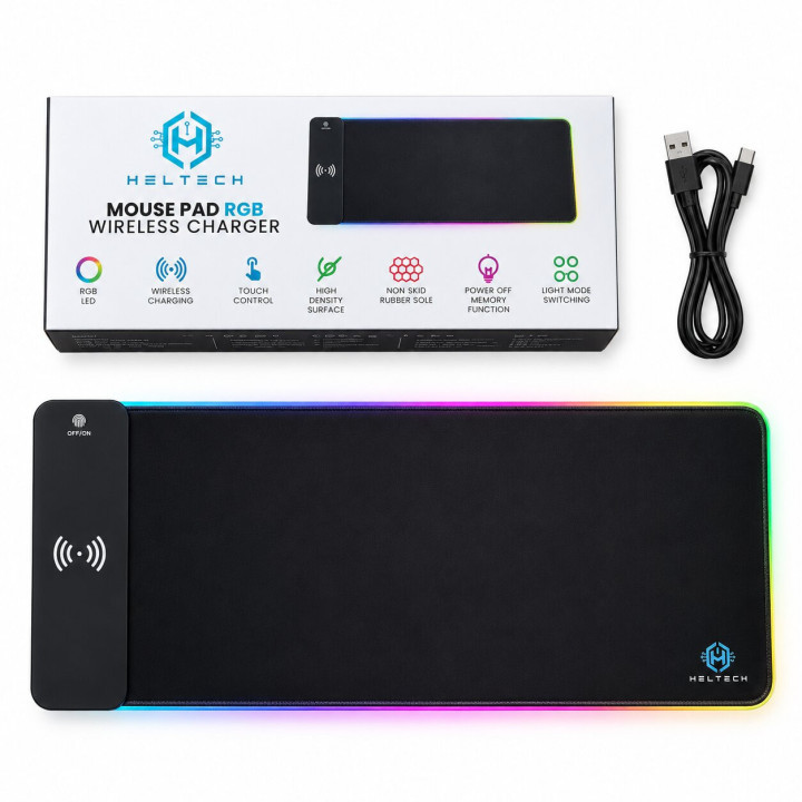 Mousepad XL RGB con módulo de carga inalámbrica
