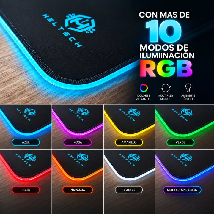 Mousepad XL RGB con módulo de carga inalámbrica