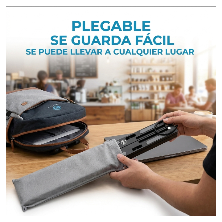 Soporte para Notebook Plegable RGB con Hub USB