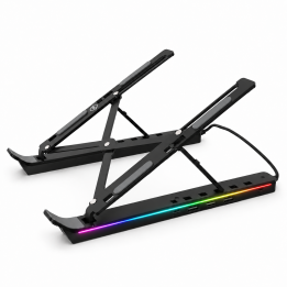 Soporte para Notebook Plegable RGB con Hub USB